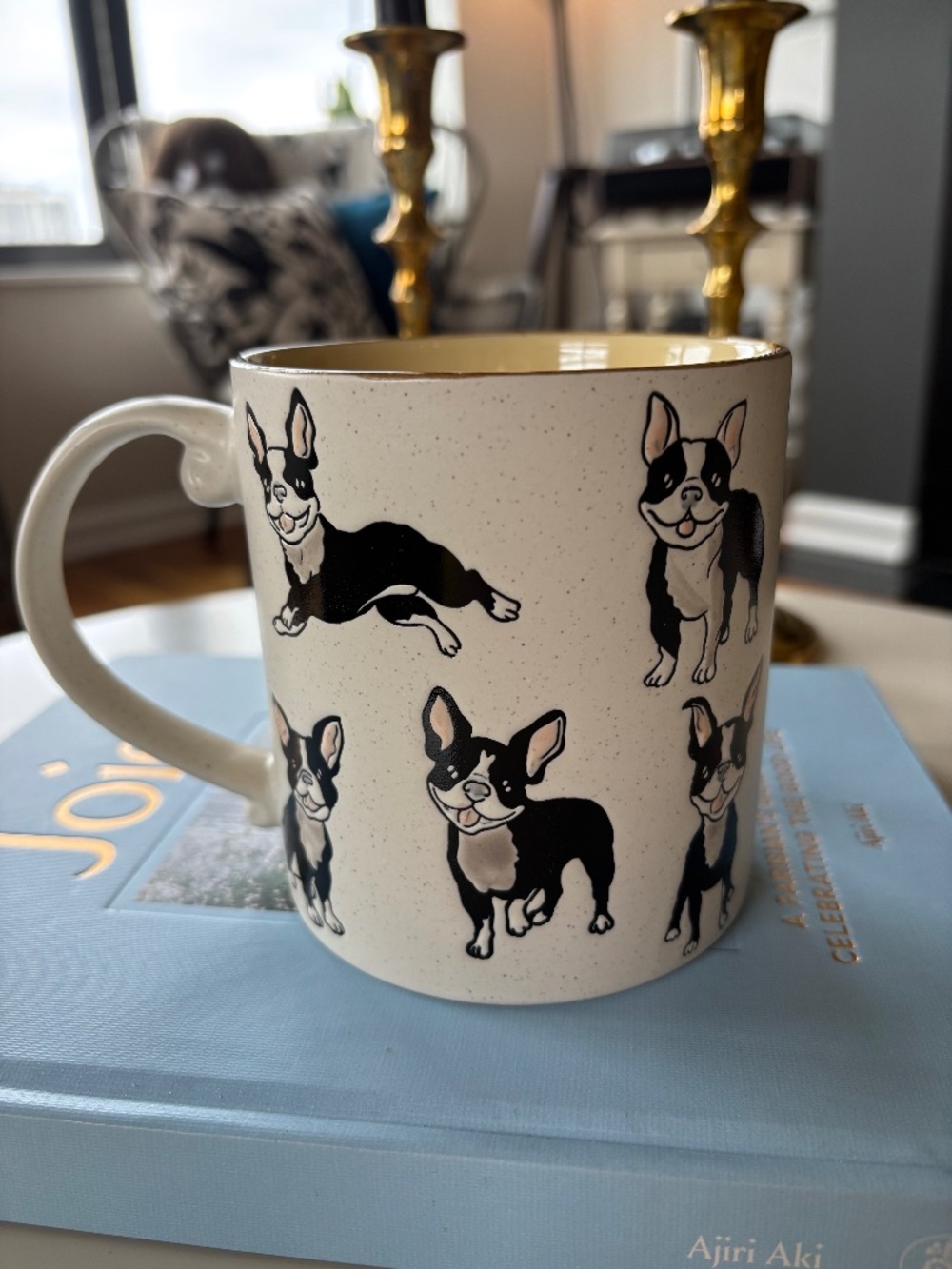 Boston Terrier ceramic coffee mug, 20 oz